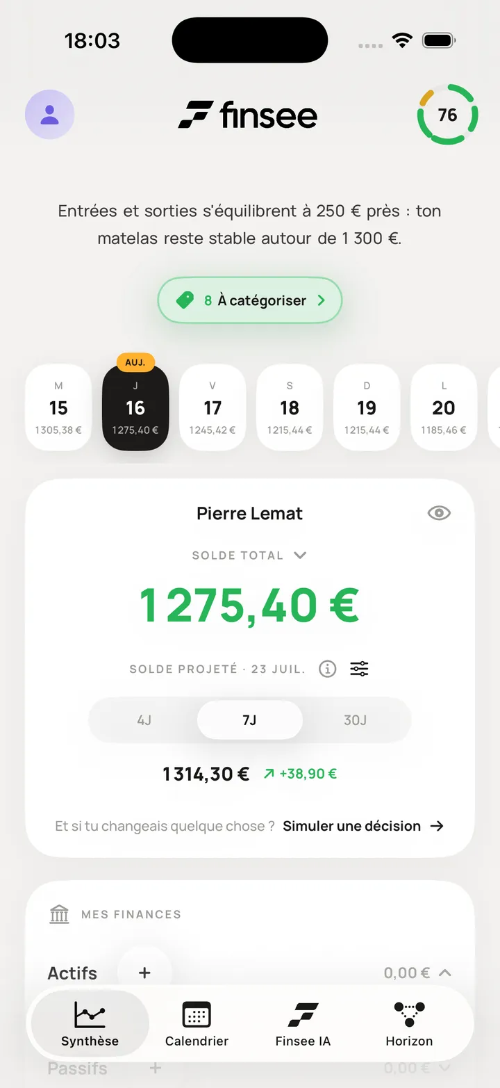 Synthèse de l'app Finsee